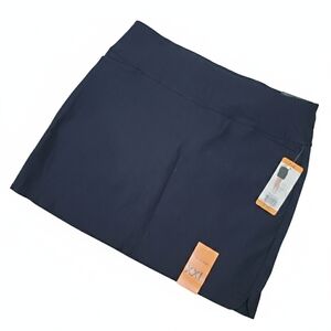 S.C.&Co. Size XXL Skort Black Stretchy Skirt Shorts Pockets Tummy Control Sporty